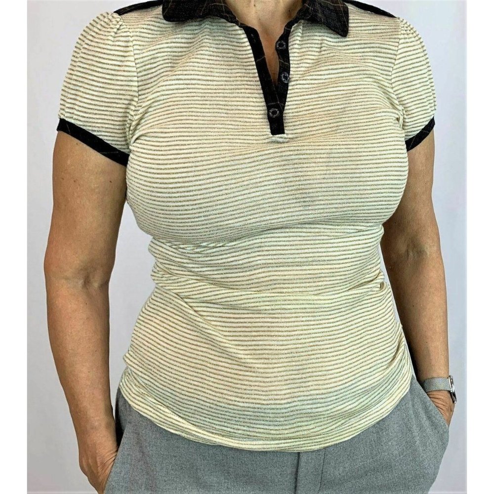 Moschino Jeans Striped Polo Top
